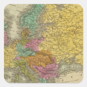 Europe 25 square sticker