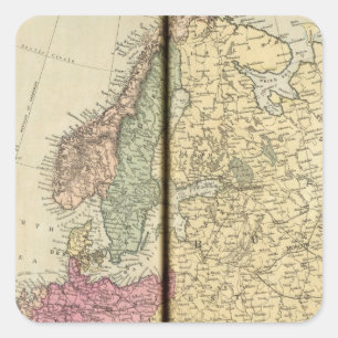 Europe 26 square sticker