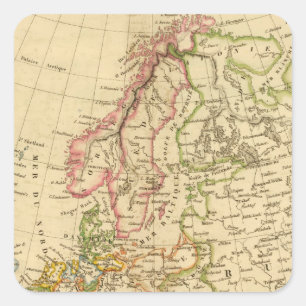 Europe 27 square sticker