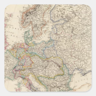 Europe 27 square sticker