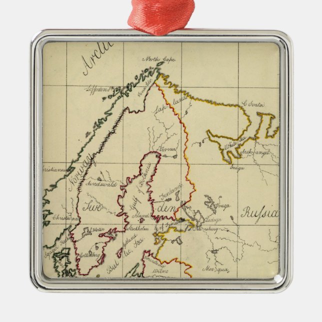Europe 29 metal tree decoration (Front)
