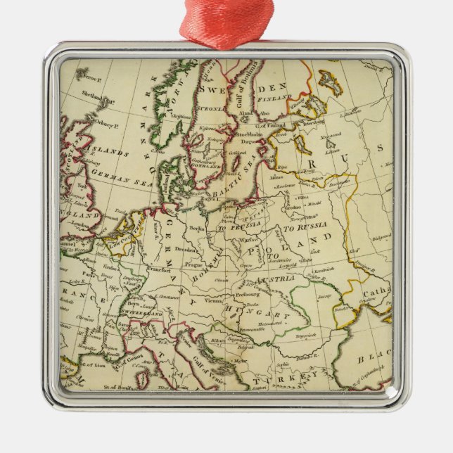 Europe 33 metal tree decoration (Front)