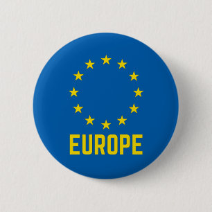 Europe 6 Cm Round Badge