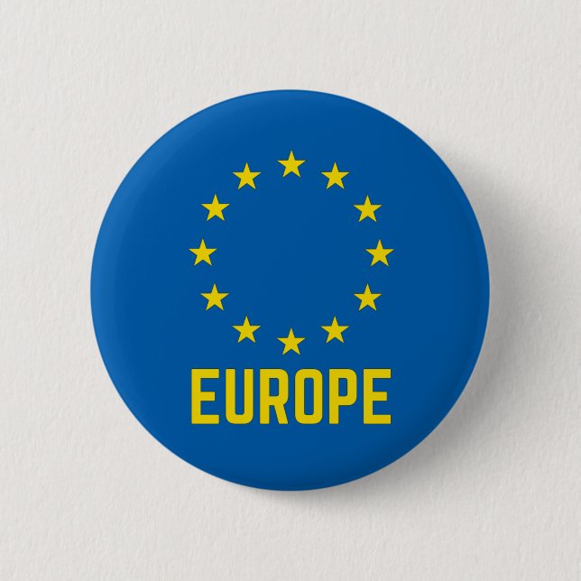 Europe 6 Cm Round Badge (Front)