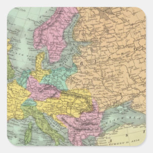 Europe 7 square sticker