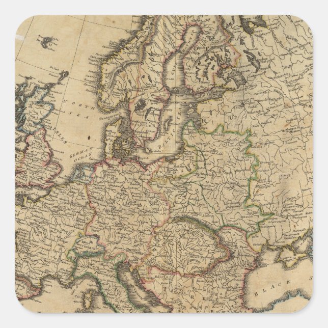 Europe 7 square sticker (Front)