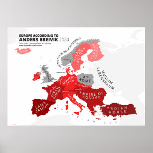 Europe According to Anders Breivik Poster