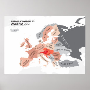 Europe According to Austria Poster