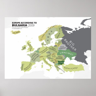 Europe According to Bulgaria Poster