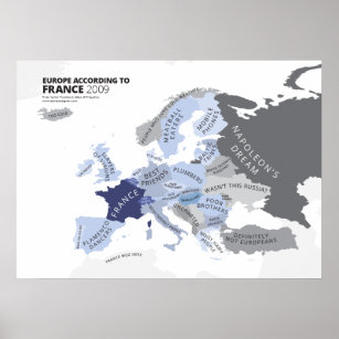 Europe According to France Poster