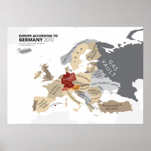 Europe According to Germany Poster