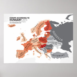 Europe According to Hungary Poster