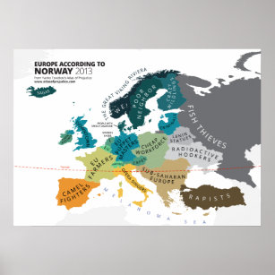 Europe According to Norway Poster