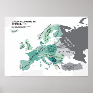 Europe According to Serbia Poster