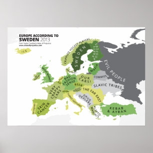 Europe According to Sweden Poster