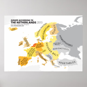 Europe According to the Netherlands Poster