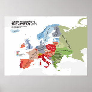 Europe According to the Vatican Poster