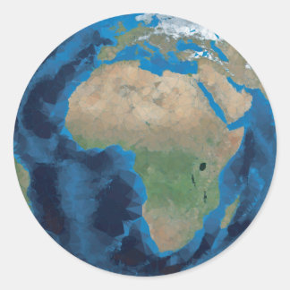Europe Africa Global Hemisphere Polygon sticker