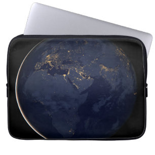 Europe, Africa & Middle East City Lights At Night Laptop Sleeve