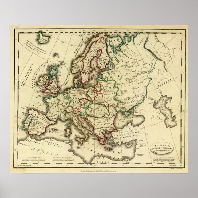 Europe ancient, modern poster (Front)
