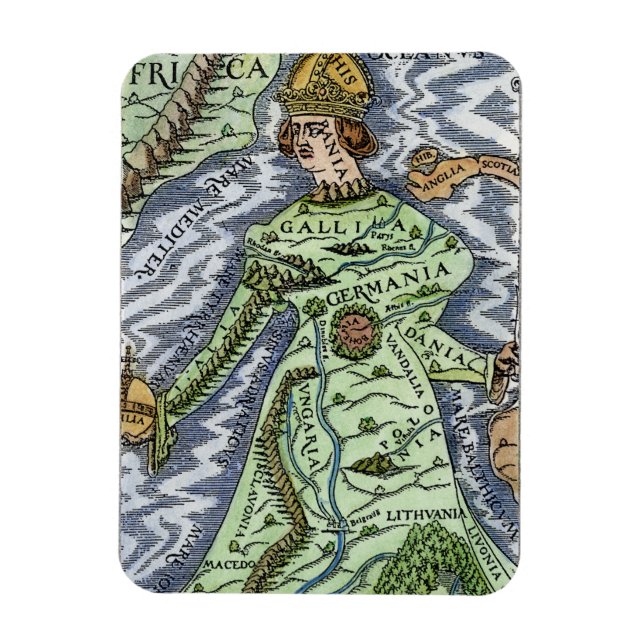 EUROPE AS A QUEEN, 1588 MAGNET (Vertical)