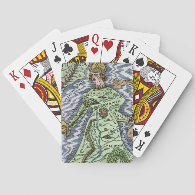 EUROPE AS A QUEEN, 1588 PLAYING CARDS (Back)