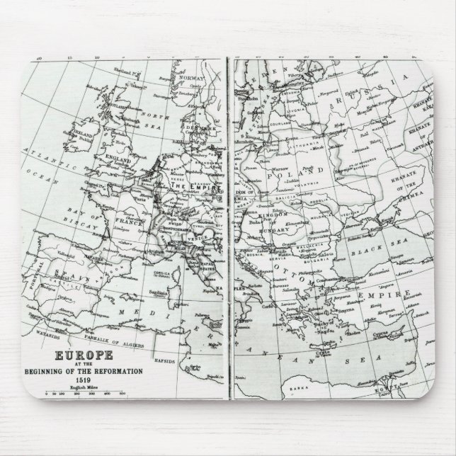 Europe, at the start of the Reformation Mouse Mat (Front)