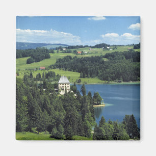 Europe, Austria, Fuschl. Schloss Fuschl Castle Magnet