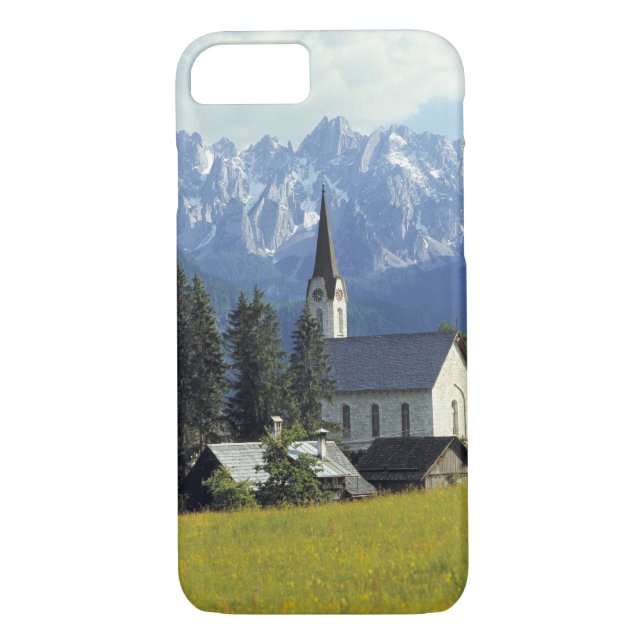 Europe, Austria, Gosau. The spire of the church Case-Mate iPhone Case (Back)