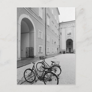 Europe, Austria, Salzburg. Bicycles in the Postcard