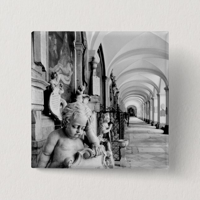 Europe, Austria, Salzburg. Cherub and monument 2 15 Cm Square Badge (Front)