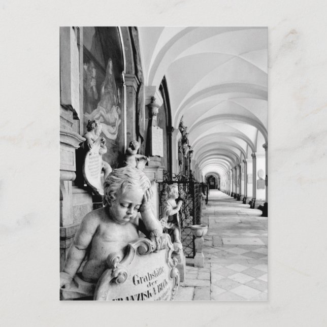 Europe, Austria, Salzburg. Cherub and monument 2 Postcard (Front)