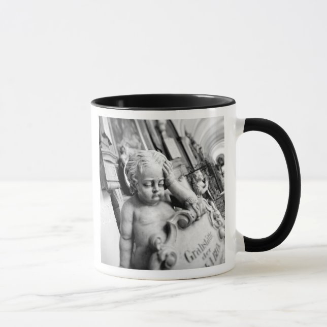 Europe, Austria, Salzburg. Cherub and monument 3 Mug (Right)