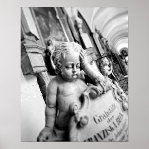 Europe, Austria, Salzburg. Cherub and monument 3 Poster