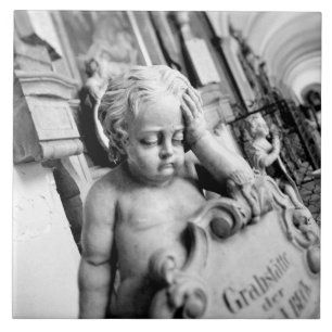 Europe, Austria, Salzburg. Cherub and monument 3 Tile