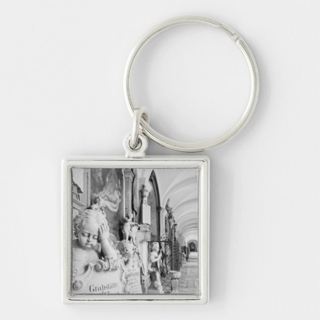 Europe, Austria, Salzburg. Cherub and monument Key Ring (Front)