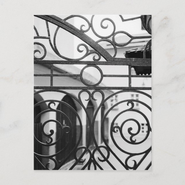 Europe, Austria, Salzburg. Detail of metal gate, Postcard (Front)