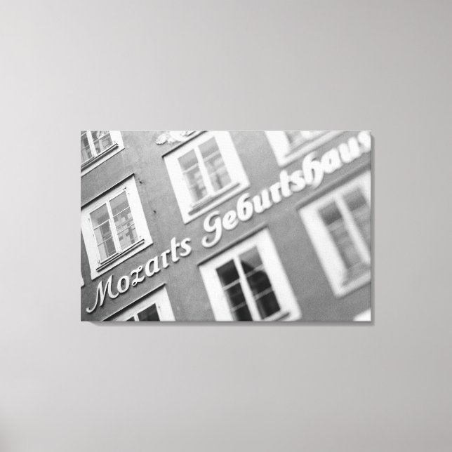 Europe, Austria, Salzburg. Mozart's Birthplace 2 Canvas Print (Front)