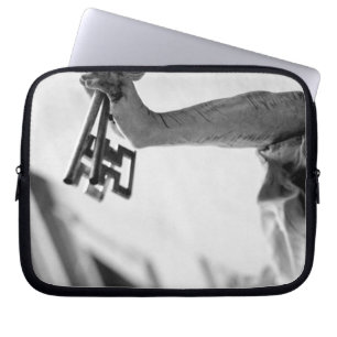 Europe, Austria, Salzburg. Statue with keys 2 Laptop Sleeve