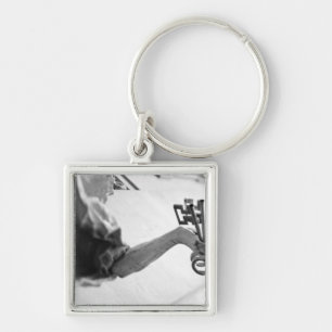 Europe, Austria, Salzburg. Statue with keys Key Ring