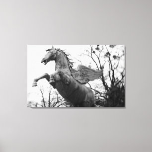 Europe, Austria, Salzburg. Winged horse statue, Canvas Print
