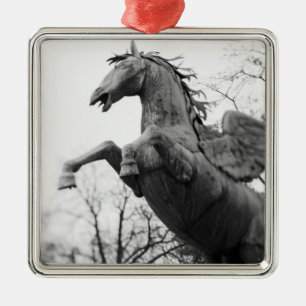 Europe, Austria, Salzburg. Winged horse statue, Metal Tree Decoration