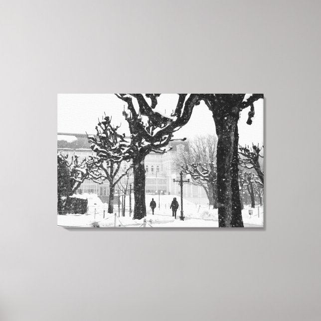 Europe, Austria, Salzburg. Winter, Canvas Print (Front)