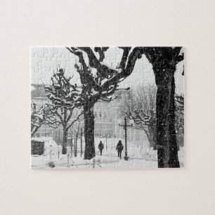 Europe, Austria, Salzburg. Winter, Jigsaw Puzzle