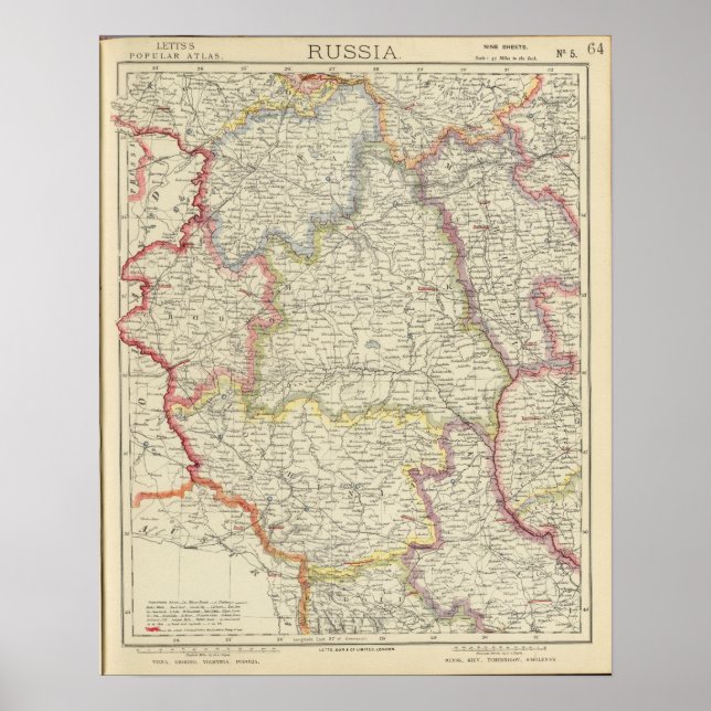 Europe, Belarus, Ukraine Poster (Front)