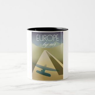 Europe By Air Two-Tone Coffee Mug