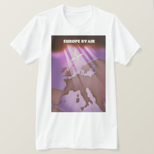 Europe By Air vintage style travel poster. T-Shirt