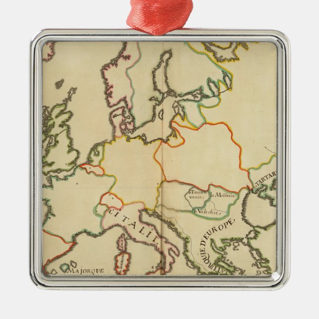 Europe by Religion 2 Metal Tree Decoration (Front)
