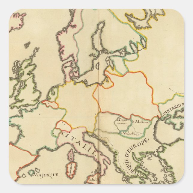 Europe by Religion 2 Square Sticker (Front)