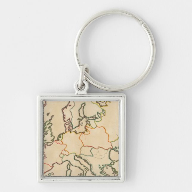 Europe by Religion 3 Key Ring (Front)